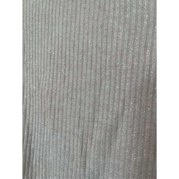 Free People Band of the Free Oatmeal Shimmer Ribbed Bodysuit NEW - Picture 2 of 5